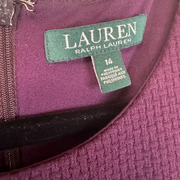 Beautiful Lauren Ralph Lauren Tweed Plum Dress. - Picture 3 of 7